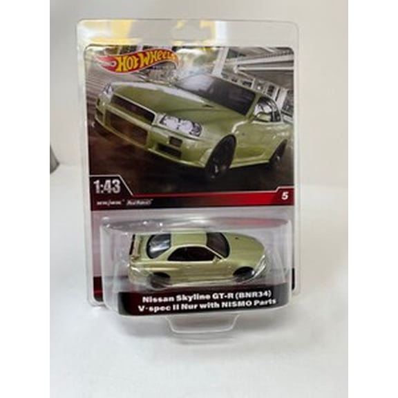 Nissan Skyline GT-R BNR34 V spec w/ NISMO Parts 2024 Hot Wheels 1:43 Scale AX10