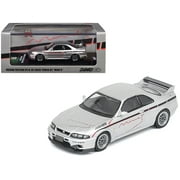 Nissan Skyline GT-R N1 R33 RHD Right Hand Drive "Tuned by Mines" Silver 1/64 Diecast Model Car by Inno Models