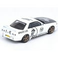 thumbnail image 1 of Nissan Skyline GT-R (R32) RHD (Right Hand Drive) White with Black Hood "Bruce Lee Legacy 50 Year Anniversary" 1/64 Diecast Model Car by Inno Models, 1 of 1