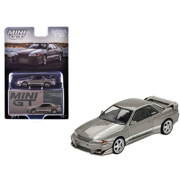 Nissan Skyline GT-R (R32) RHD "Veilside Combat C-I" Gray Metallic Limited Edition 1/64 Diecast Model Car by Mini GT