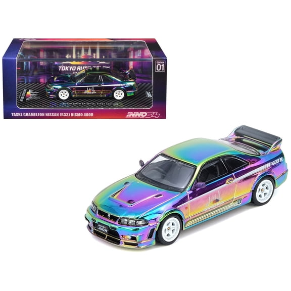 Nissan Skyline GT-R R33 Nismo 400R RHD Chameleon "Tokyo Auto Salon Kuala Lumpur First Ed" 1/64 Diecast Model Car by Inno Models