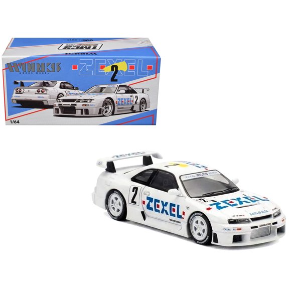 Nissan Skyline GT-R (R33) RHD #2 Zexel "All Japan Grand Touring Car Championship" (1995) 1/64 Diecast Model Car by Works Model