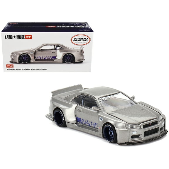 Kaido House x Mini GT Nissan Skyline GT-R (R34) Kaido Works Shinjuku V1 - 1:64 Scale (2024 Limited Edition)