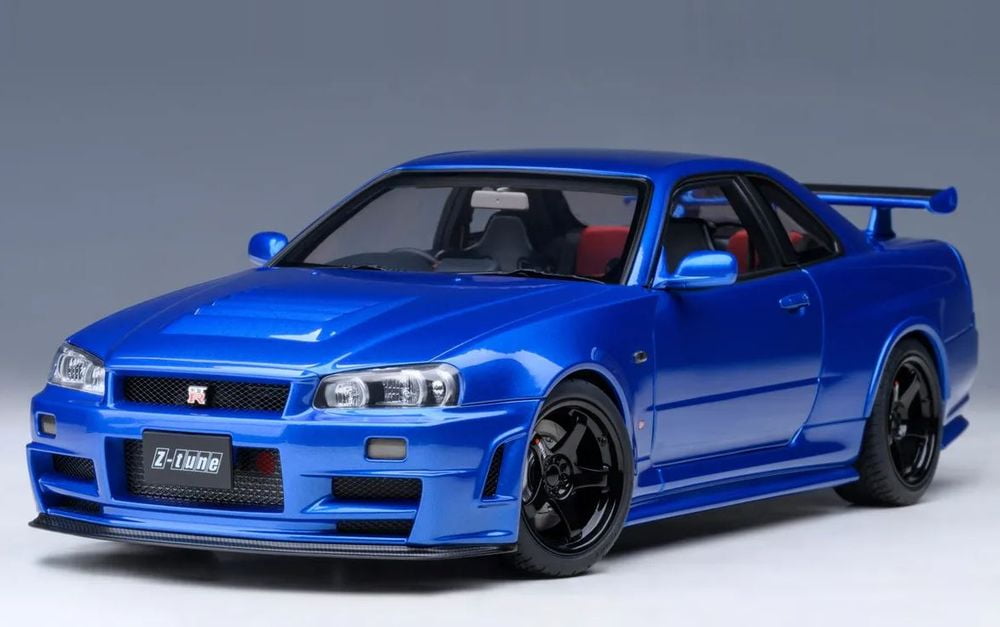 ミニカー hpiracing Nismo R34 S-tune Bayside Blue s-l1200.jpg