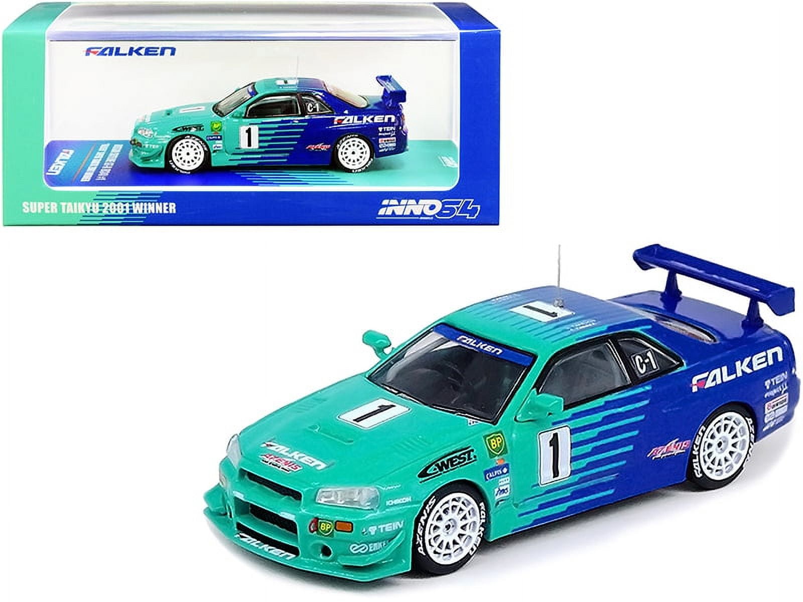 FALKEN 　 SUPER TAIKYU 2001優勝車　イノモデル　R34 INNO Models 1:64 Nissan Skyline GT-R R34 #1 
