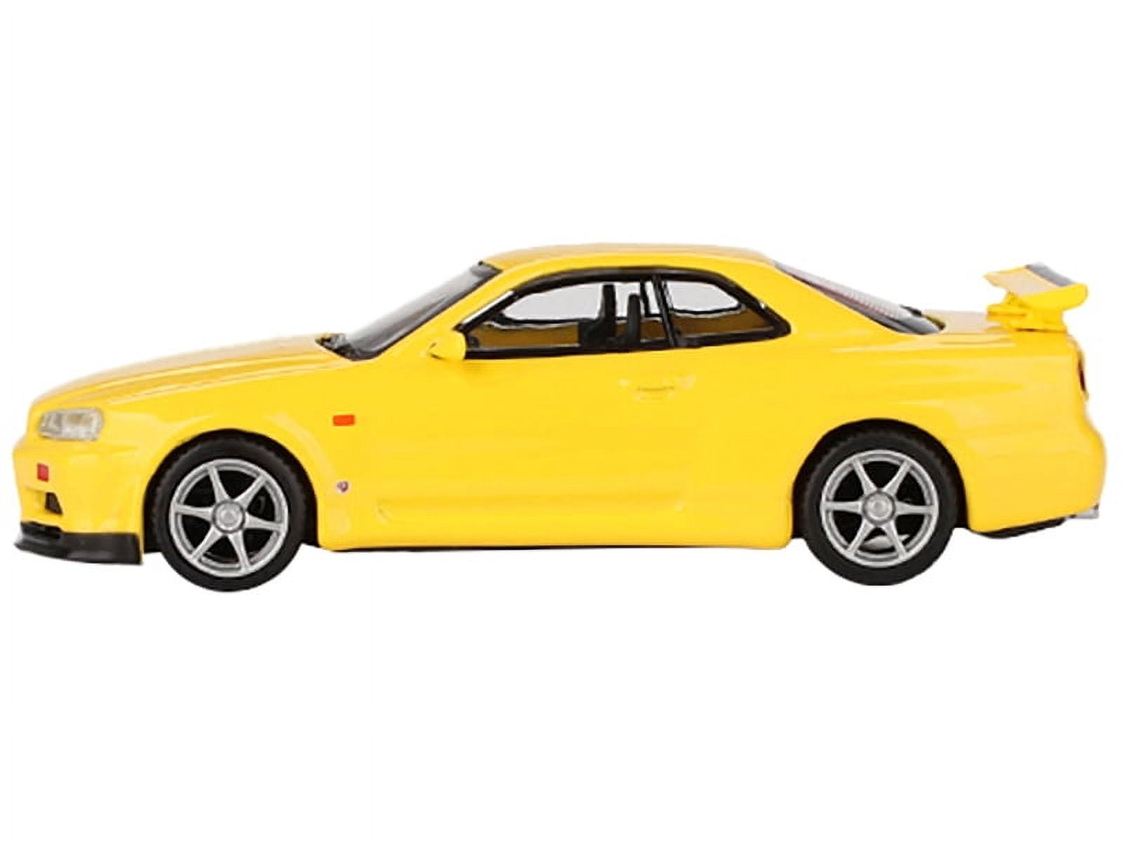 Nissan Skyline GT-R V-Spec RHD Yellow 1/64 Diecast Model - Walmart