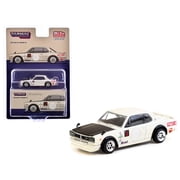 Nissan Skyline HT 2000GT-R RHD Lamley Group White with Black Hood Global64 Series 1/64 Diecast Model by Tarmac Works