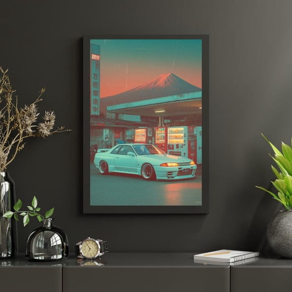 Nissan Skyline R32 GT-R Poster | JDM Tuner Car Wall Art 8x12 UNFRAMED