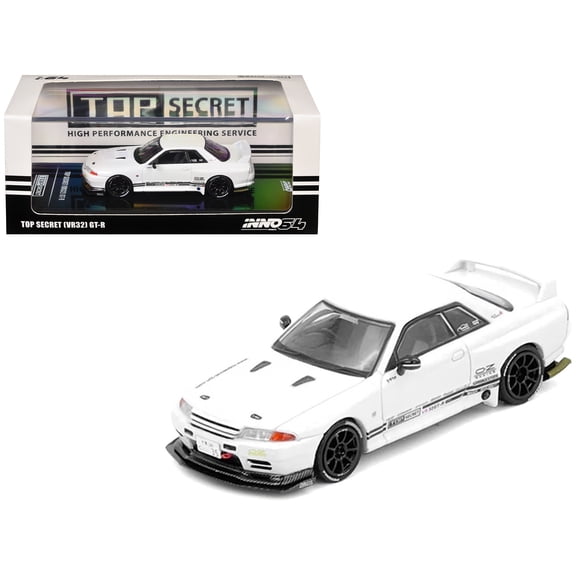 Nissan Skyline "Top Secret" (VR32) GT-R RHD (Right Hand Drive) White 1/64 Diecast Model Car by Inno Models
