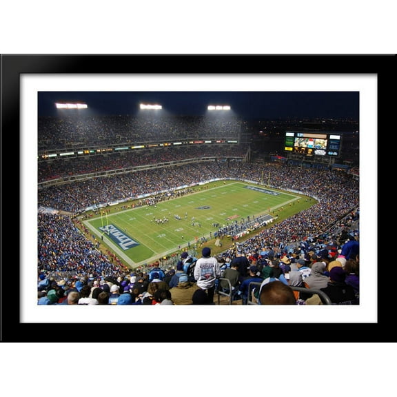 Nissan Stadium 40x28 Large Black Wood Framed Print Art - Home of the Tennessee Titans