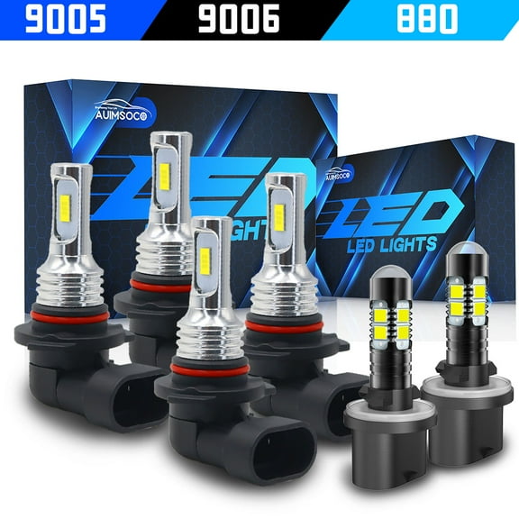 For Nissan Titan 2004-2010 2011-2015, LED Headlight High Low Beam Fog Light 6Pcs Combo, 6000K White 300% Brighter 4000lm Lamps, CANbus Ready, Easy to Install, 1:1 Size Halogen Replacement