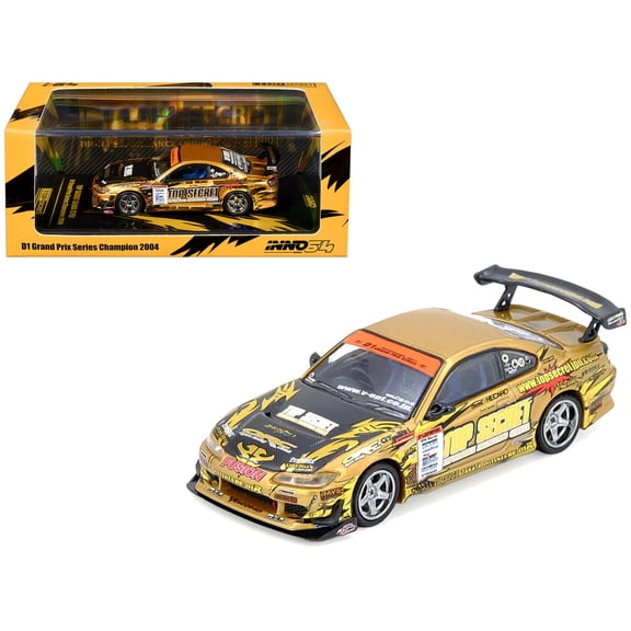 Nissan "Top Secret" Silvia (S15) RHD Ryuji Miki - Champion "D1 Grand Prix" (2004) 1/64 Diecast Model Car by Inno Models