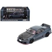 Nissan Top Secret Skyline GT-R BCNR33 RHD Right Hand Drive Stealth Gray with Carbon Hood "Tokyo Auto Salon Hong Kong 2025 Event Edition" 1/64 Diecast Model Car by Inno Models