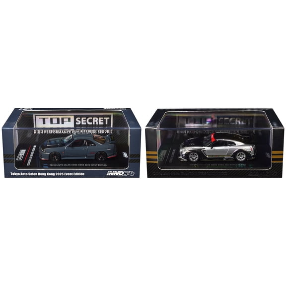 Nissan Top Secret "Tokyo Auto Salon Hong Kong 2025 Event Edition" Set of 2 Piecesr 1/64 Scale Model Cars by Inno Models