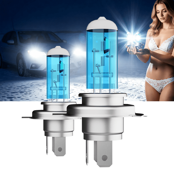 For Nissan Versa 2007-2019 9003/H4 Halogen Headlight Bulbs 6000K, Direct Plug and Play, Halogen High Low Beams Car Halogen bulbs Replacement 12V-100W, Pack of 2