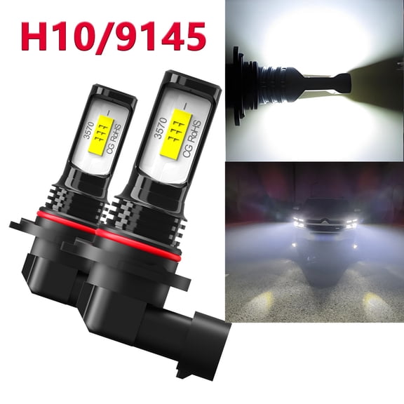 For Nissan Versa 2009-2012,H10 9145 LED Fog Lights Bulb, 6000K Xenon White CANBUS Error Free PY20D Base 9140 9040 9045 9155 12V,5200 Lumens,Super Bright