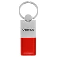 thumbnail image 1 of Nissan Versa Duo Rectangular Leather Key Chain (Red), 1 of 2