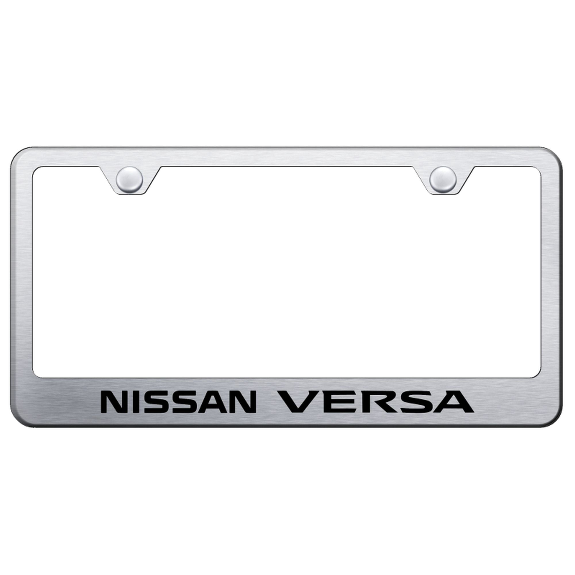 Nissan Versa Laser Etched Logo Stainless Steel License Plate Frame ...