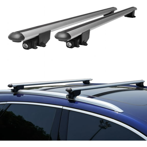 Nissan Rogue 2014-2023 Roof Racks Cross Bars Luggage Carrier Silver Set NEW