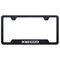 Nissan Xterra Laser Etched Logo Cut-Out License Plate Frame (Rugged Black)