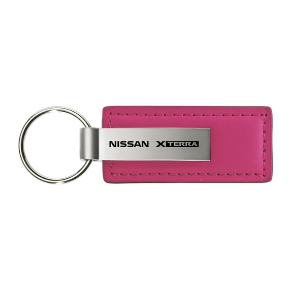 Nissan Xterra Rectangular Leather Key chain (Pink)