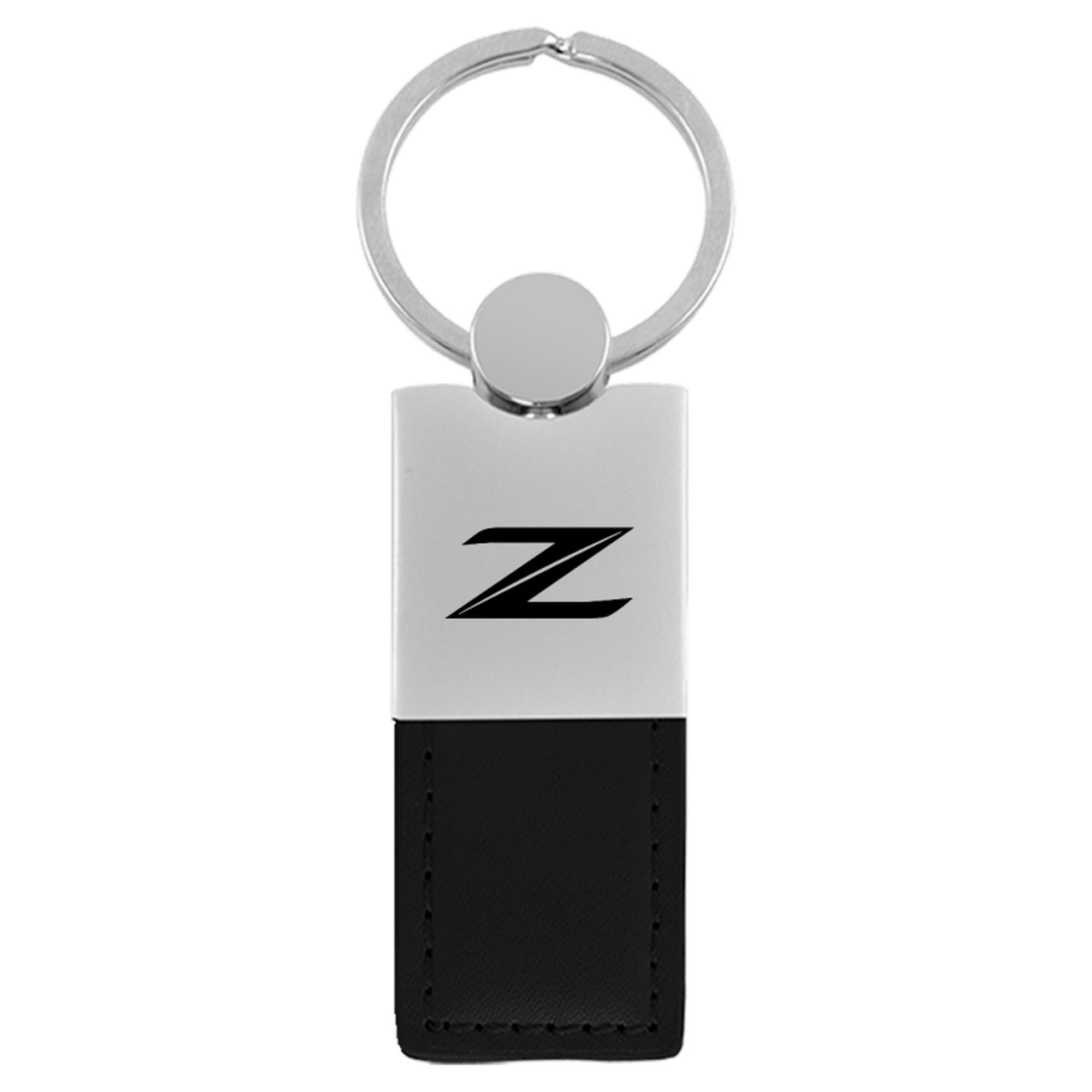 Nissan Z Duo Rectangular Leather Key Chain (Black)