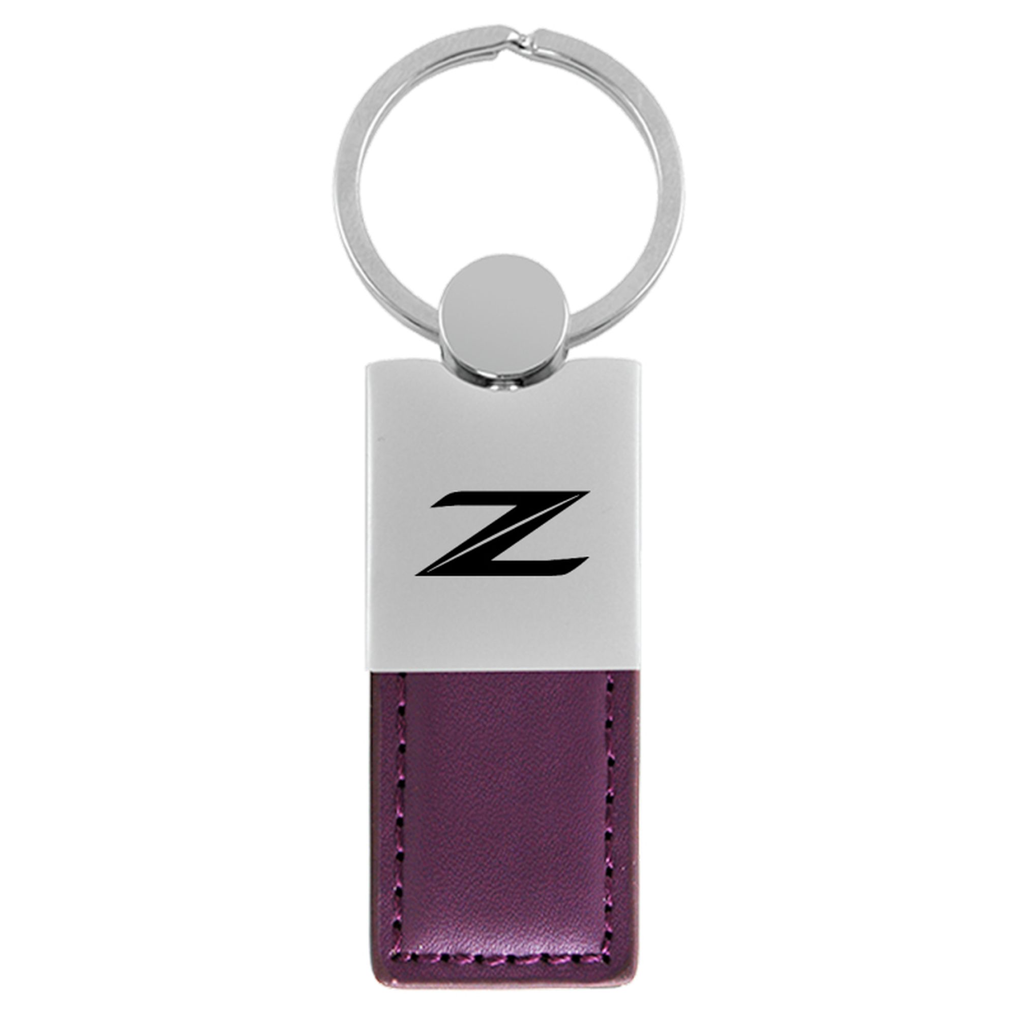 Nissan Z Duo Rectangular Leather Key Chain (Purple)