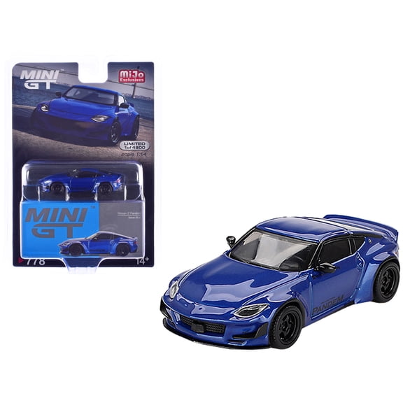 Nissan Z "Pandem" Seiran Blue Metallic Limited Edition to 4800 pieces Worldwide 1/64 Diecast Model Car by Mini GT