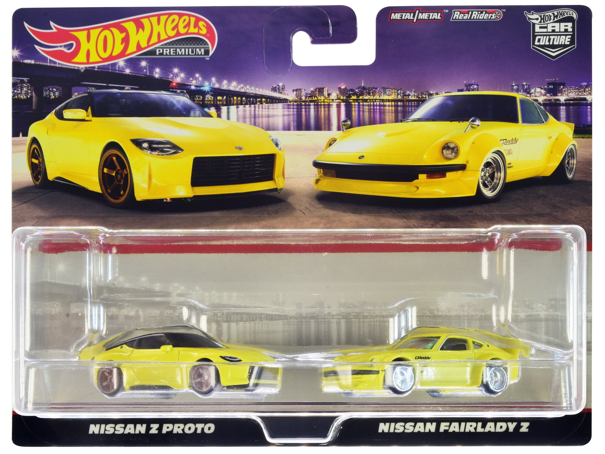 Hot Wheels Nissan Z Proto Yellow, Black Top and Nissan Fairlady Z
