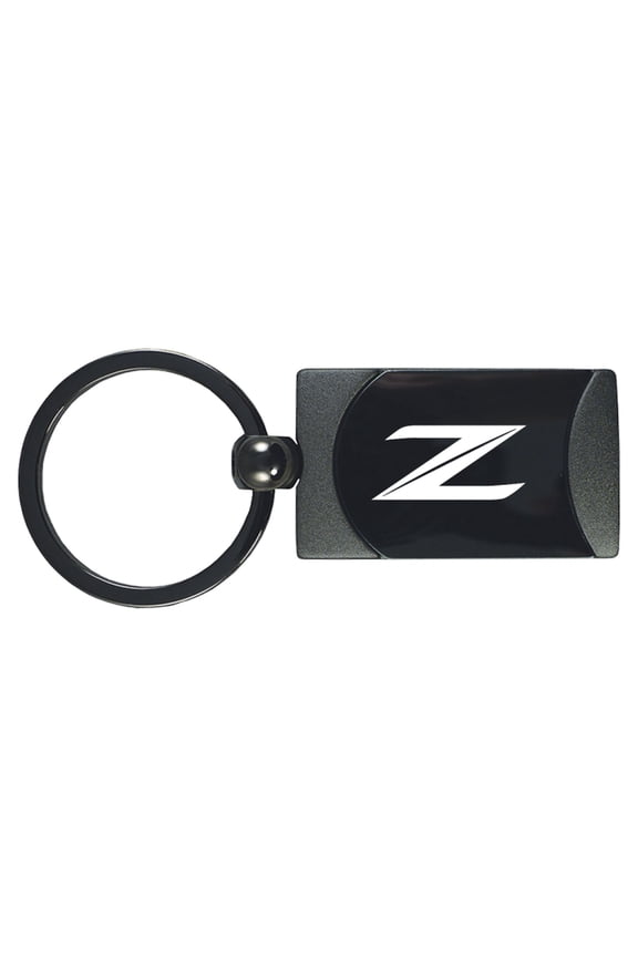 Nissan Z Two-Tone Rectangular Key Chain (Gun Metal)