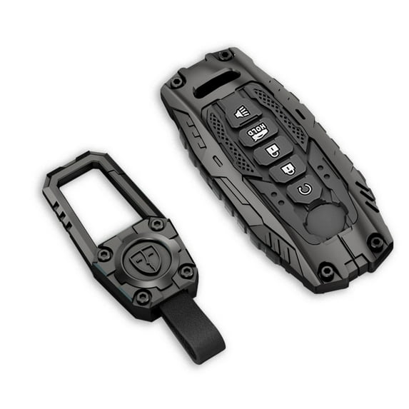 Durable Zinc Alloy Full-Body Key Fob Cover with Keychain for Nissan 2023-2025 Kicks Sentra Versa Rogue Pathfinder Smart Keyless Remote