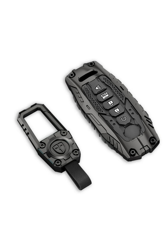 Durable Zinc Alloy Full-Body Key Fob Cover with Keychain for Nissan 2023-2025 Kicks Sentra Versa Rogue Pathfinder Smart Keyless Remote