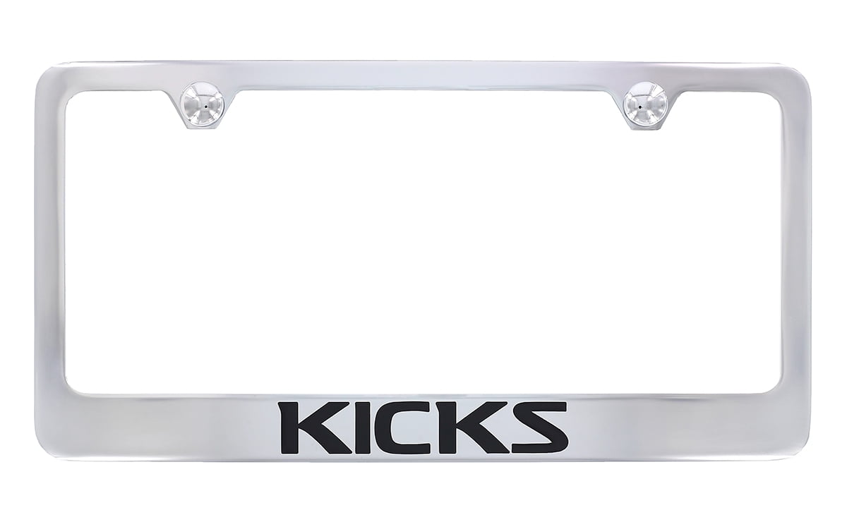 Nissan kicks chrome plated metal license plate frame holder