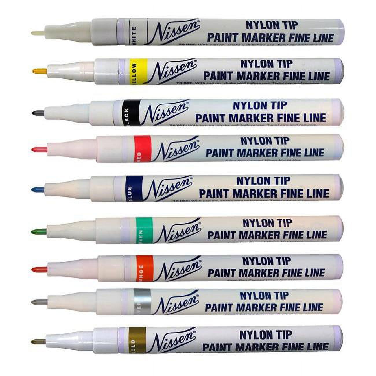 Nissen 436-FPORF Nylon Tip Feltip Paint Marker Orange