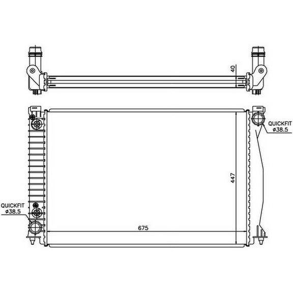 Nissens 60328 Radiator W/Integrated Transmission Oil Cooler