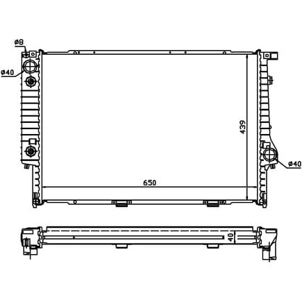 Nissens 60748A Radiator W/Integrated Transmission Oil Cooler