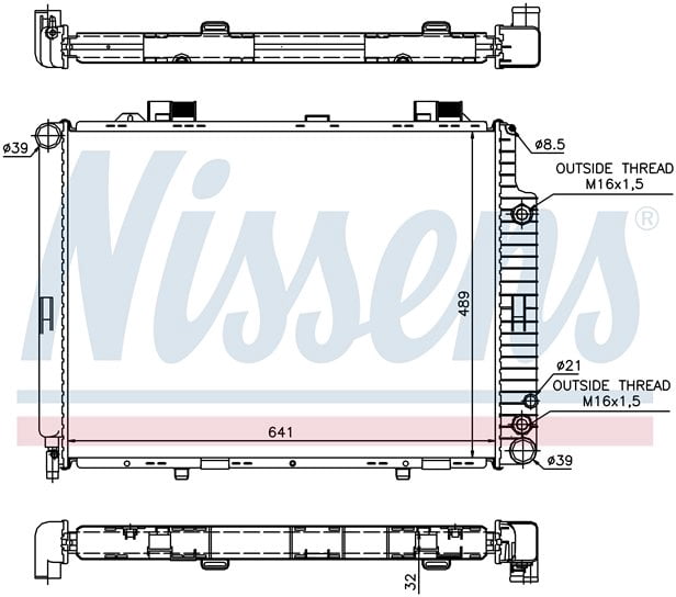 Nissens 62691A Radiator w/Integrated Transmission Oil Cooler
