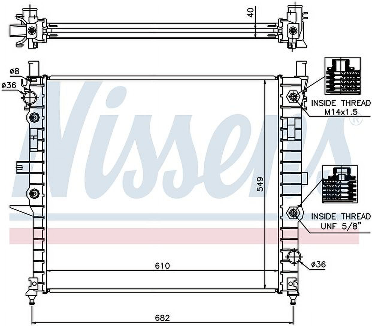 Nissens 62788A Radiator w/Integrated Transmission Oil Cooler
