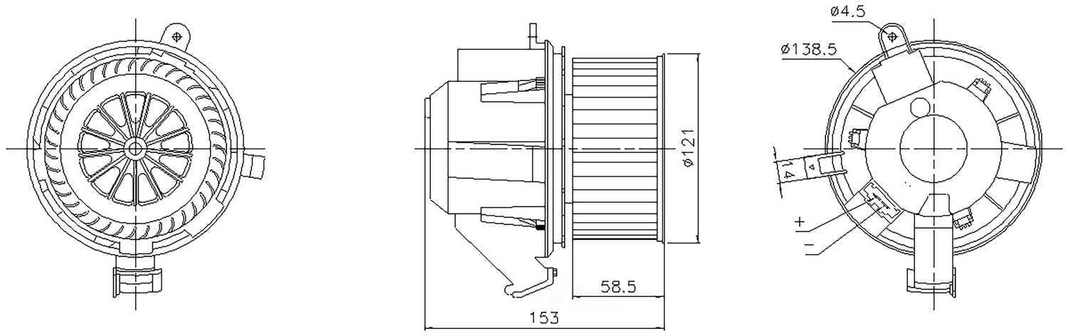 Nissens 87607 HVAC Blower Motor Assembly