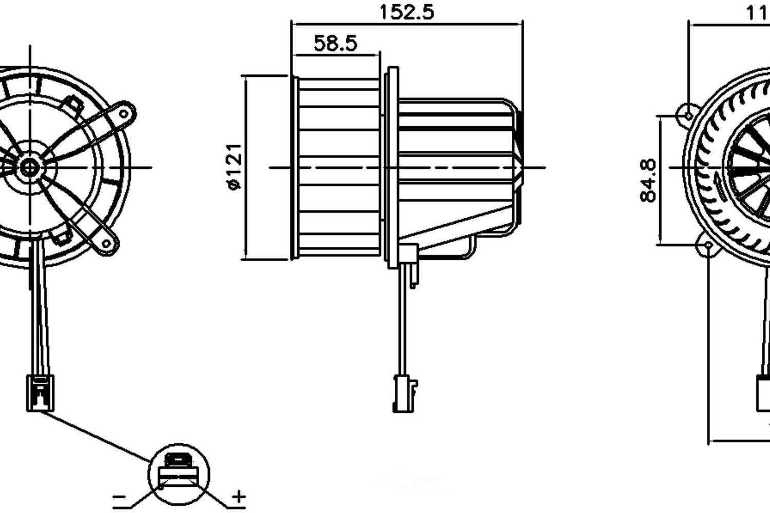 Nissens 87621 HVAC Blower Motor Assembly