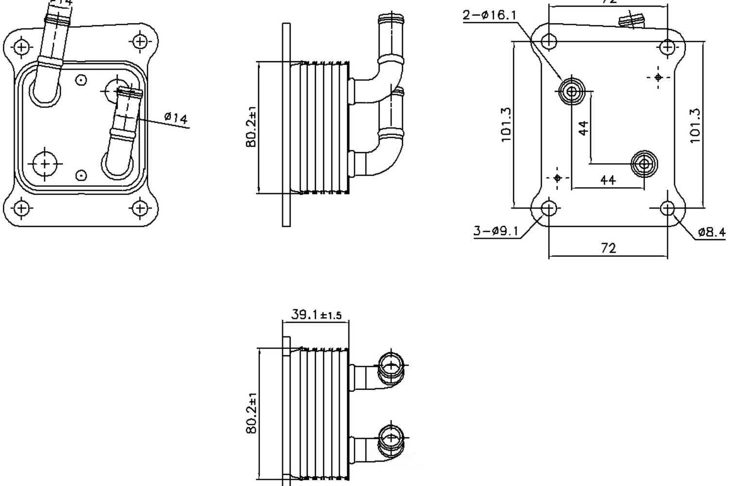 Nissens 91453 Engine Oil Cooler