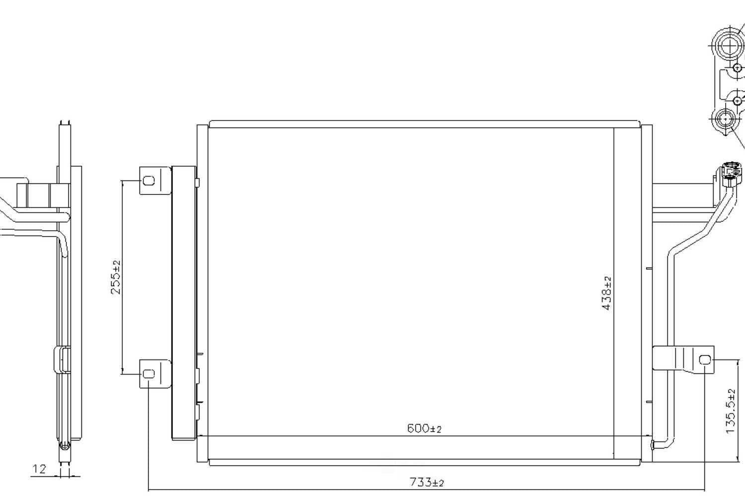 Nissens 940909 Air Conditioning Condenser and Receiver Drier Assembly