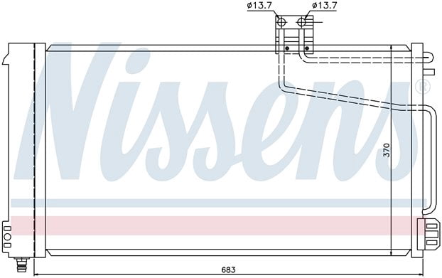 Nissens 94544 Air Conditioning Condenser/Receiver Drier Assembly