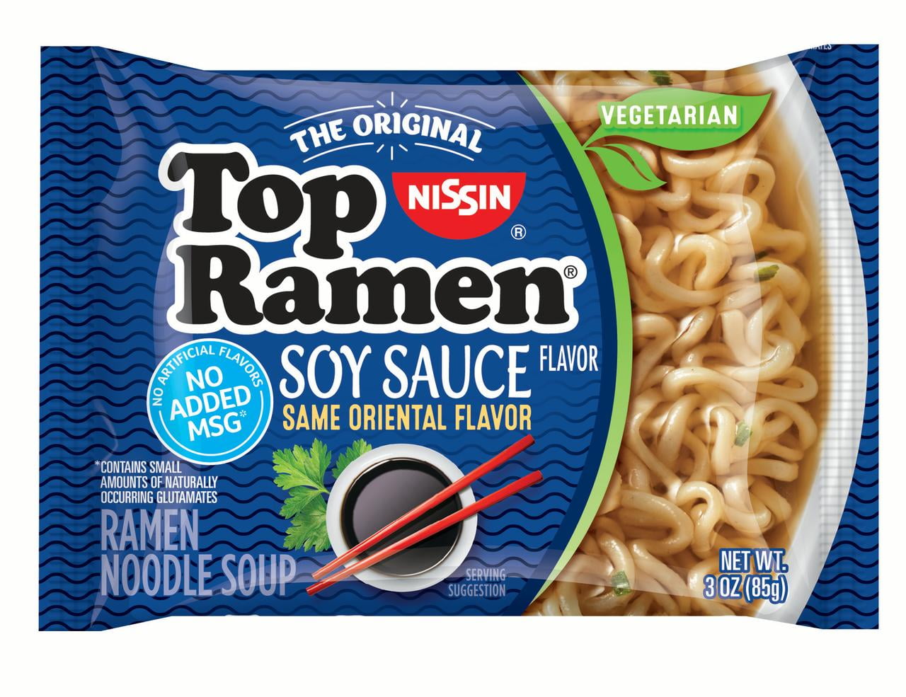 Nissin 3 oz Soy Sauce Flavor Top Ramen Noodles, Pack of 24