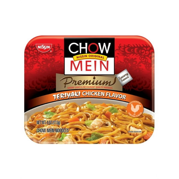 Nissin Chow Mein Teriyaki Chicken Chow Mein Noodles, 4 Oz., 8 Count