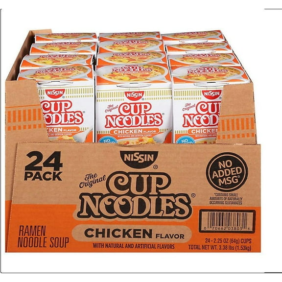 Nissin Cup Noodles, Chicken Flavor 2.25 oz., 24 ct.