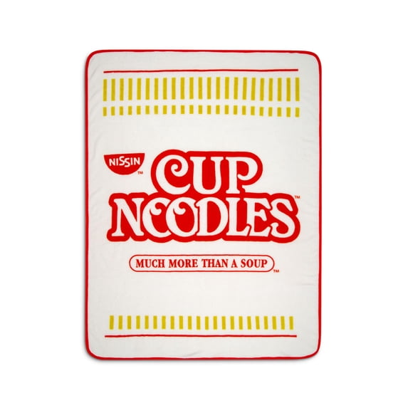 Nissin Cup Noodles Logo Microplush Throw Blanket | 45 x 60 Inches