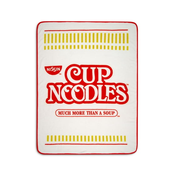 Nissin Cup Noodles Logo Microplush Throw Blanket | 45 x 60 Inches