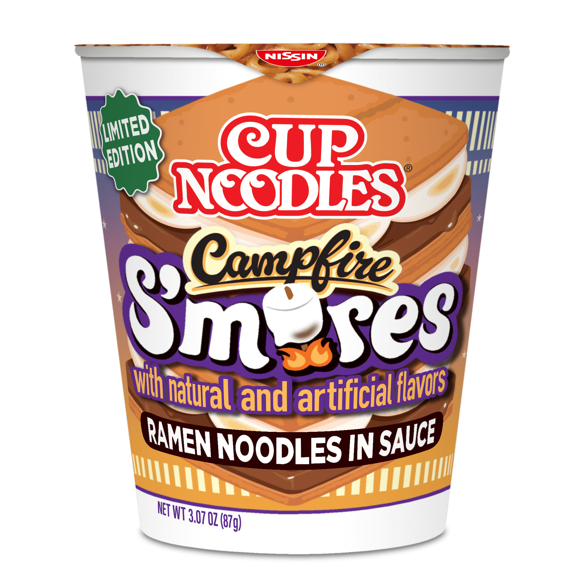 Nissin Cup Noodles Campfire S’mores Flavored Ramen [Limited Edition], 3