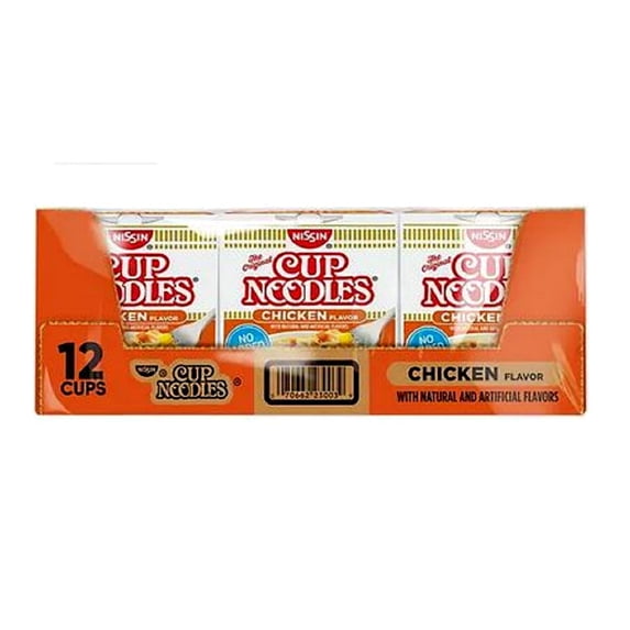 Nissin, Cup Noodles Soup, Chicken Flavor, 2.25 oz (case of 12)